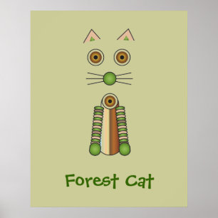 Forest Cat Poster
