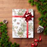 Forest Christmas | Holiday Fireplace Wrapping Pap Wrapping Paper<br><div class="desc">This Christmas wrapping paper features a Christmas fireplace,  cute cat and dog and yummy holiday treats!</div>