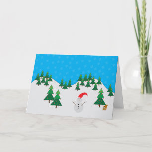 Forest Christmas scene Holiday Card