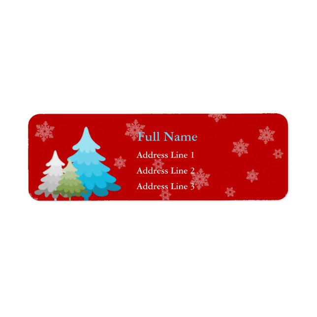 Forest christmas tree labels (Front)