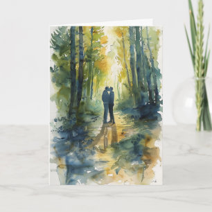 Forest Clearing Kiss Card
