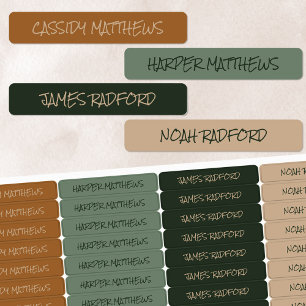 Forest Colour Coded Penned Name Waterproof