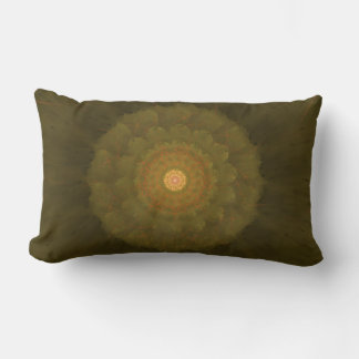 Forest Core – Textured Organic Fractal Art Lumbar Cushion
