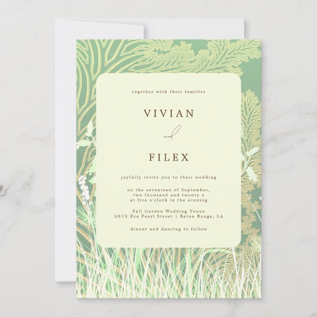 Forest Countryside Landscape Wedding  Invitation (Front)