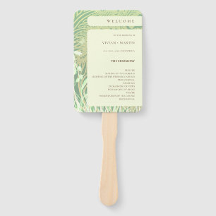 Forest Countryside Landscape Wedding Program Hand Fan