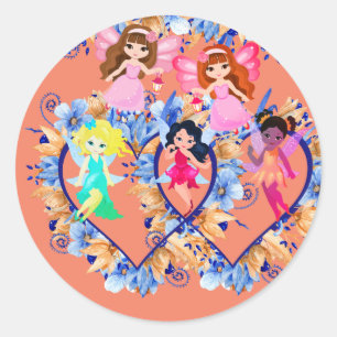 forest creatures  classic round sticker