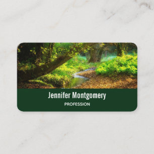 Forest Creek Beautiful Nature Landscape Photo Business Card
