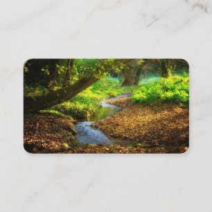 Forest Creek Beautiful Nature Landscape Photo Business Card