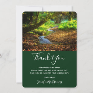 Forest Creek Beautiful Nature Landscape Photo Thank You Card