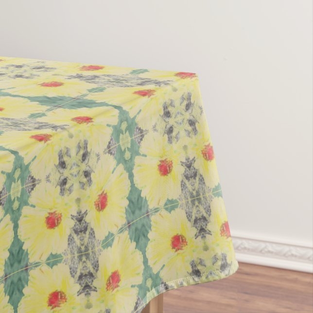 Forest Daisy Floor w/Name Bath Towel Set Tablecloth (In Situ)