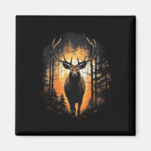 Forest Deer Wildlife Animal Illustration 1 Magnet