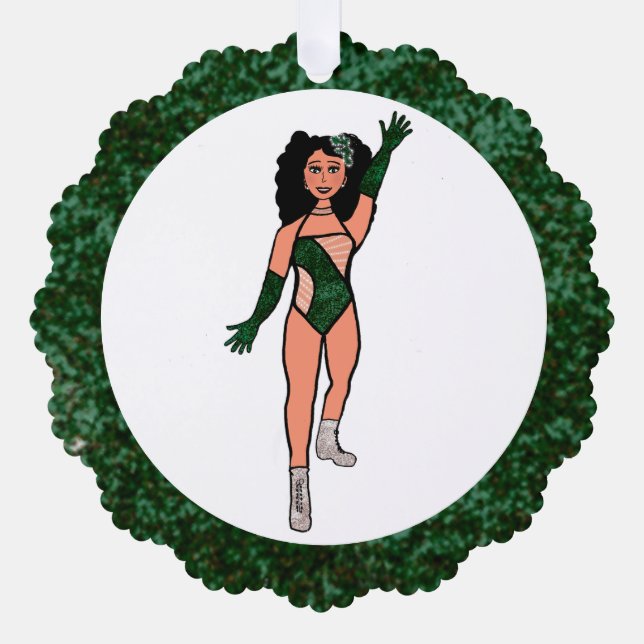 Forest & Diamonds Dancer Ornament Card B (Front)