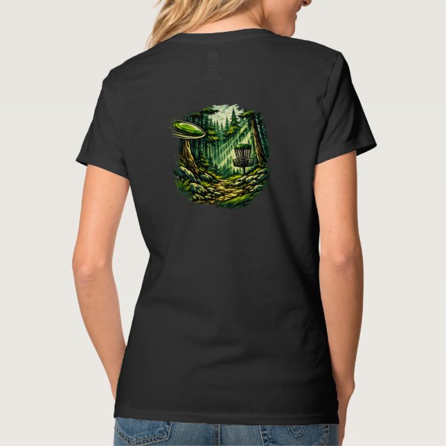 Forest disc womens T-Shirt (Back)