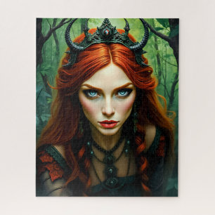 Forest Dryad Queen - Mystical Nature Fantasy Art Jigsaw Puzzle