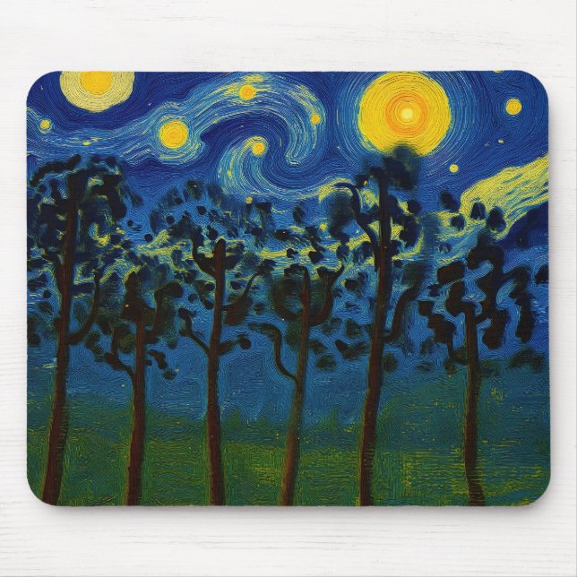 Forest Echoes of Infinity – A Forest Landscape Mouse Pad (Front)