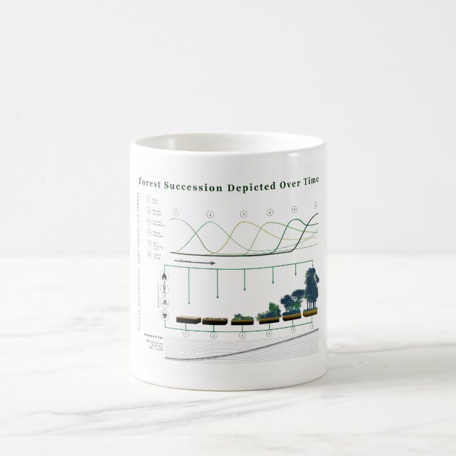 Forest Ecological Succession over time Coffee Mug (Center)