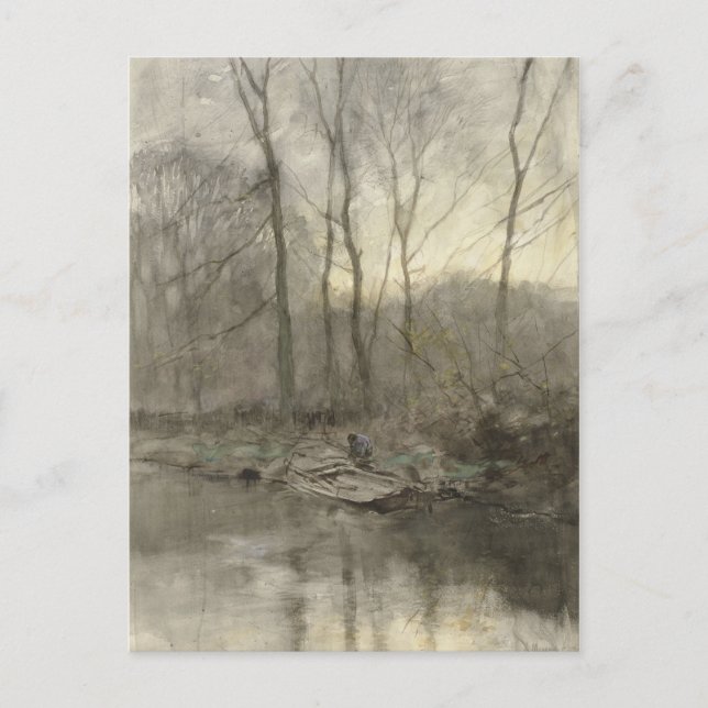 Forest edge water, anton mauve postcard (Front)