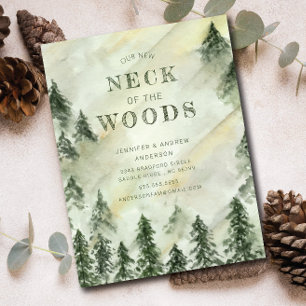 Forest Elegance Moving Announcement  Postcard