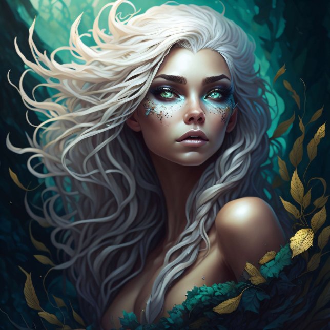 Forest Elegant Leaf Woman decoupage paper  (Creator Uploaded)