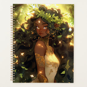 Forest Elf African American Black Fantasy Art Planner