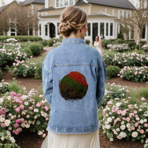 Forest Ember Glow Denim Jacket