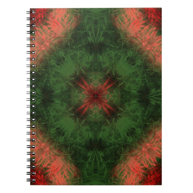 Forest Energy Kaleidoscope Fractal Art Notebook (Front)