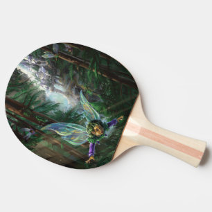 Forest Fairies and Waterfall Castle Ping Pong Paddle