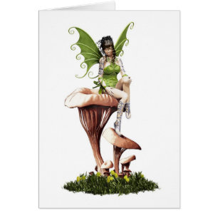Forest Fairy On Mystical Mushrooms