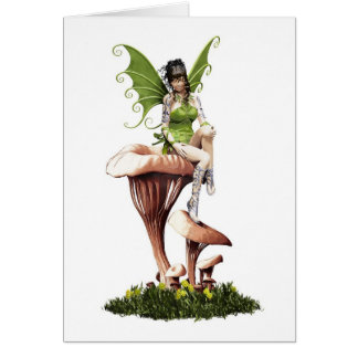 Forest Fairy On Mystical Mushrooms