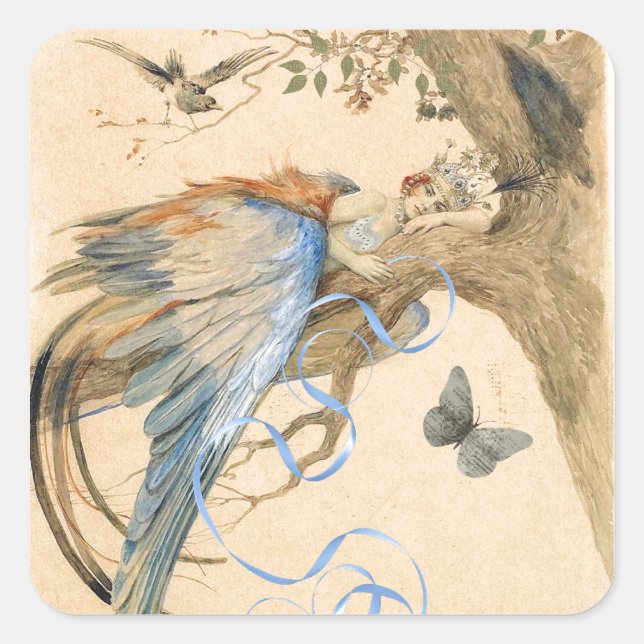 Forest Fairy Square Sticker (Front)