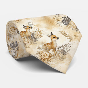 Forest Fawn Animal Pattern Tie