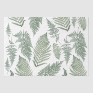 Forest Fern Fronds Vintage Greenery Botanical Tissue Paper