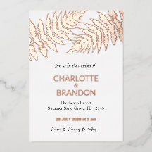 Forest Ferns Outdoors Wedding Rose Gold 