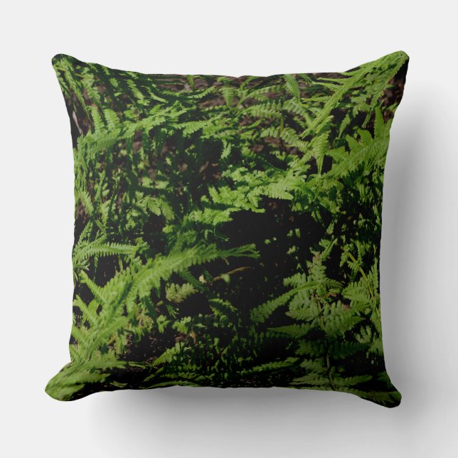 Forest Ferns rustic boho greenery  Cushion (Front)