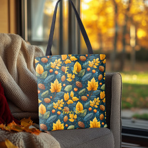 Forest Finds Tote with Warm Autumn Elements Bag