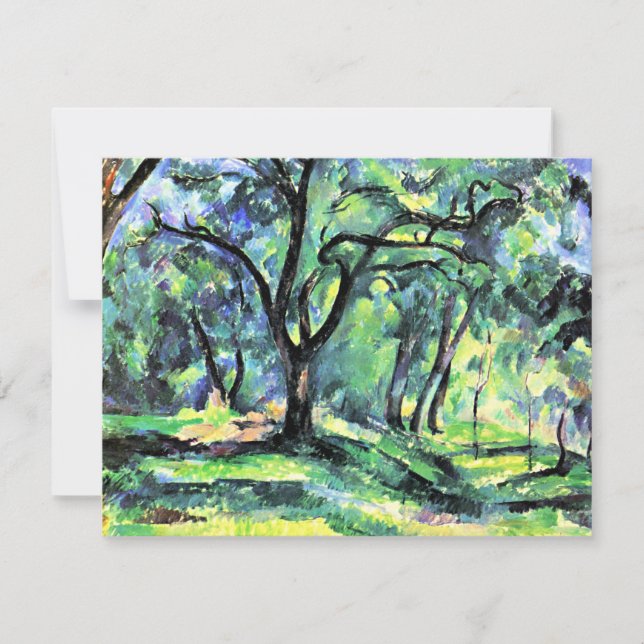 Forest, fine art painting by Paul Cezanne Card (Front)