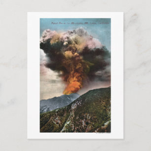 Forest Fire view in Mountains Postcard