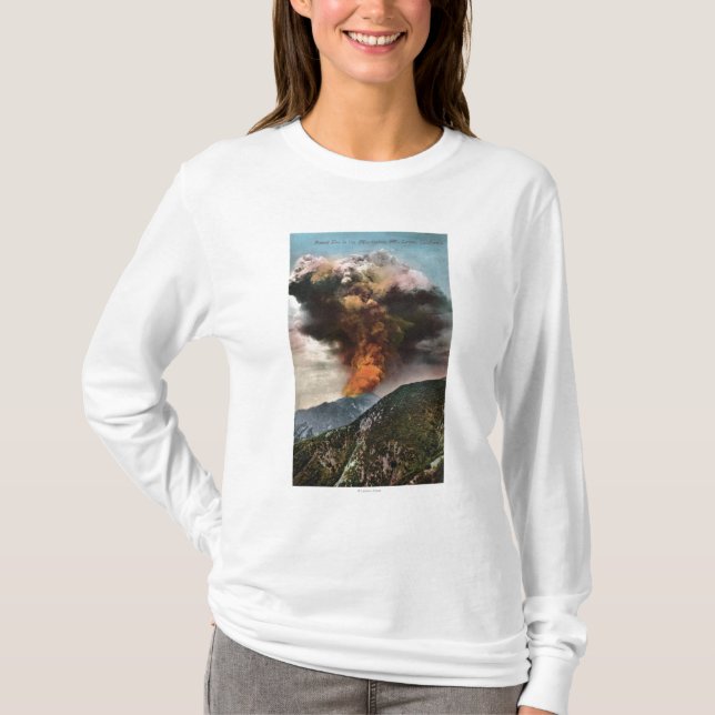 Forest Fire view in Mountains T-Shirt (Front)