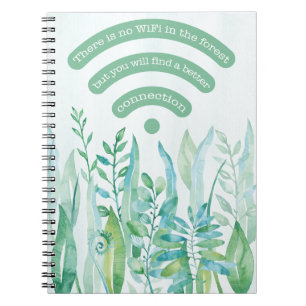 Forest floor - tropical leaves plus quote notebook