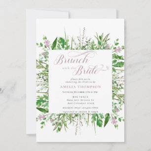Forest Floral   Bridal Shower Brunch Invitation