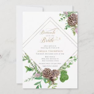 Forest Floral   Bridal Shower Brunch Invitation