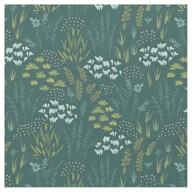 Forest Floral Fabric (Close Up)