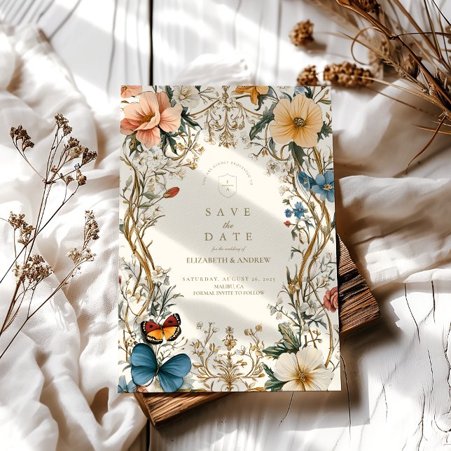 Forest Floral Fern Wedding Save The Date (Creator Uploaded)