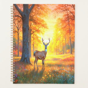 Forest Flowers and Deer Colorful Art Planner