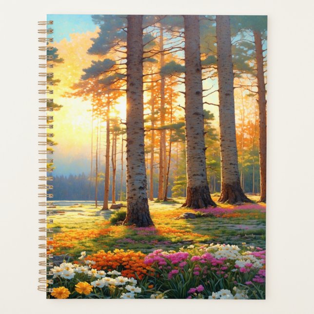 Forest Flowers and Summer Colorful Art Planner (Front)