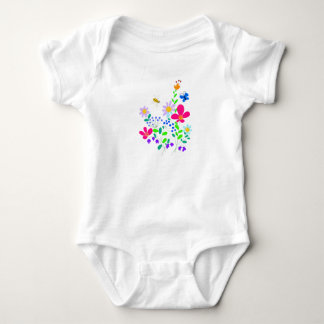 Forest flowers baby bodysuit