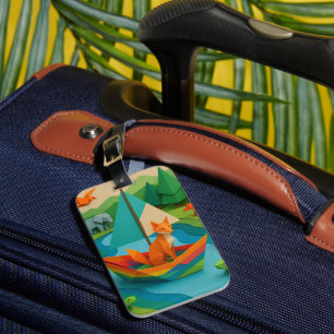 Forest Folded Animals – Colourful Origami Wildlife Luggage Tag