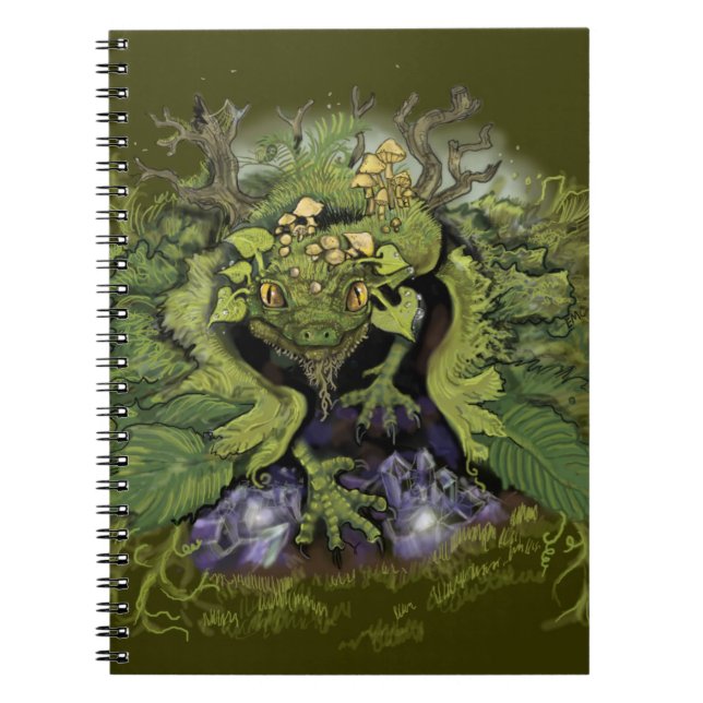 Forest Foliage Dragon~notebook Spiral Notebook (Front)