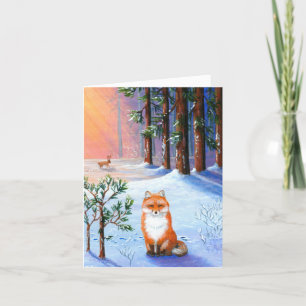 Forest Fox Christmas Creationarts Holiday Card