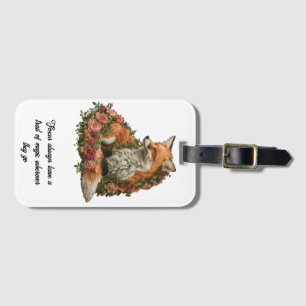 Forest Fox embroidered. Foxes are proof that natu Luggage Tag